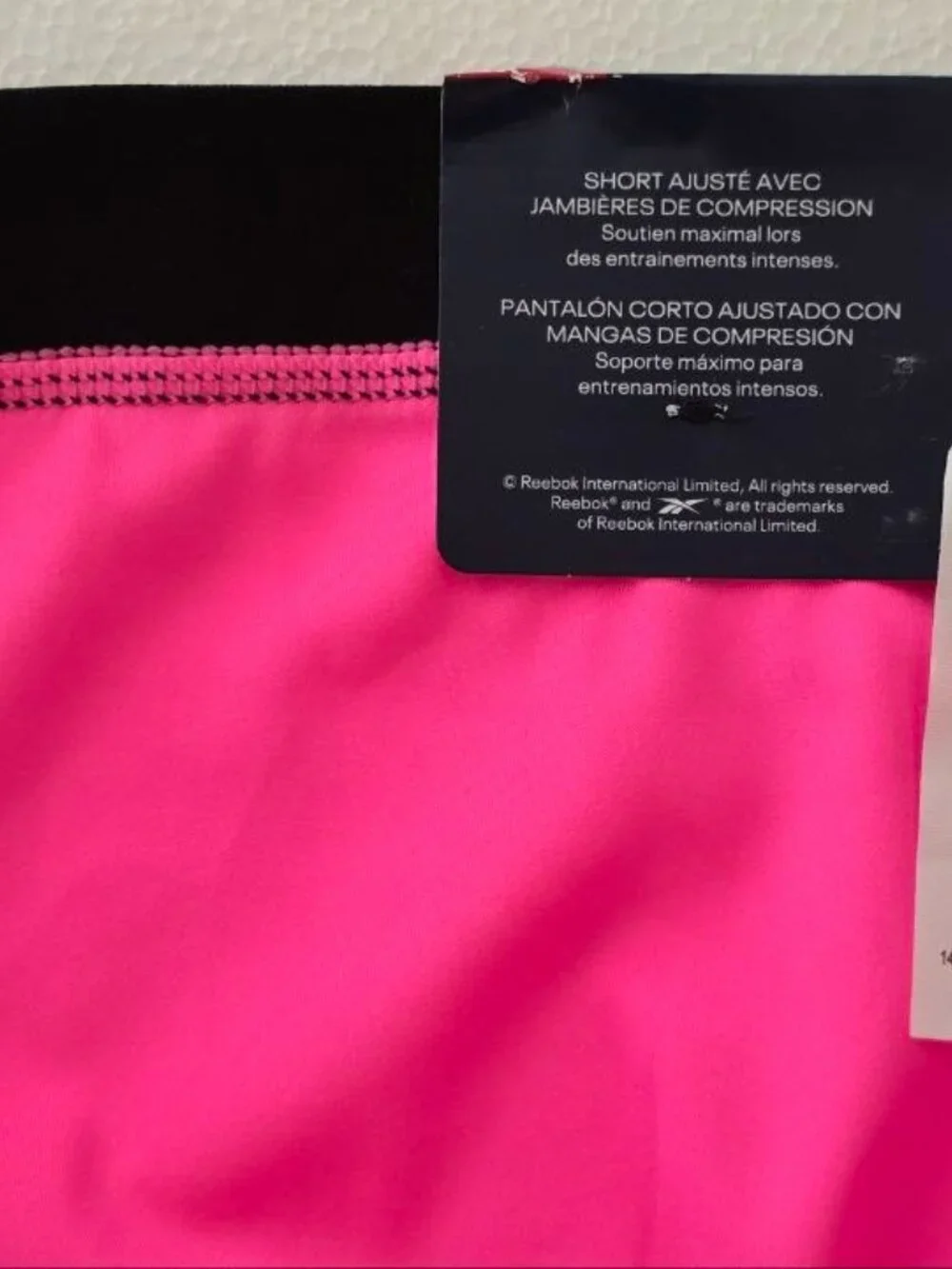 Reebok Compression Shorts Sleeve Set NWT Womens XL Neon Hot Pink Volleyball Gym